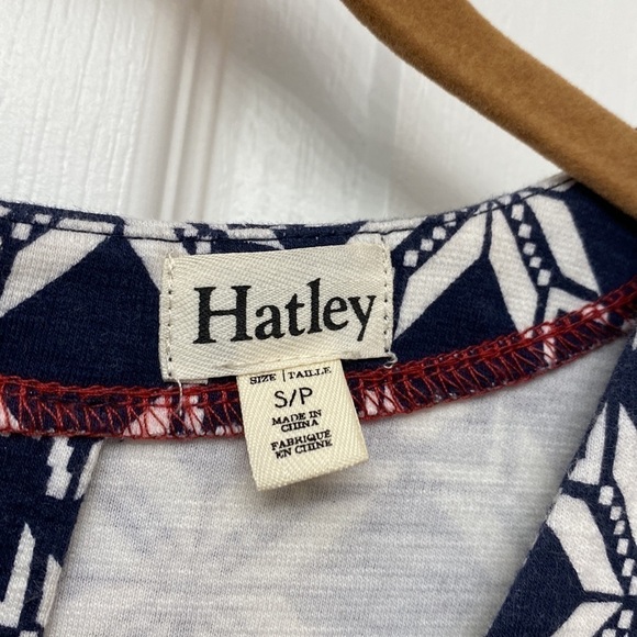 Hatley Geometric Print Shift Dress Geometric Print Small Navy Blue White Small - Picture 6 of 14